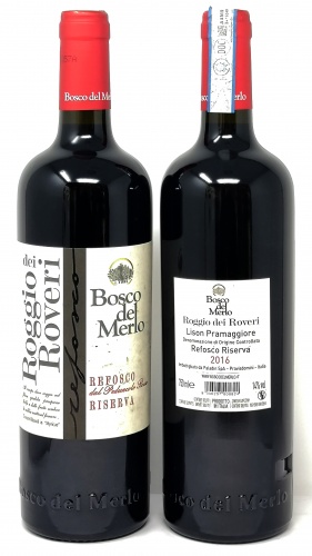 BOSCO DEL MERLO *ROGGIO DEI ROVERI* lison pramaggiore doc refosco dal peduncolo rosso riserva